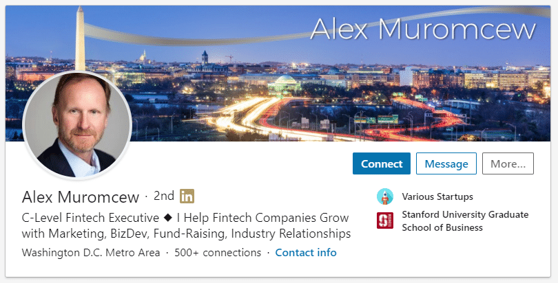 LinkedIn Header Design Personal Alex Muromcew