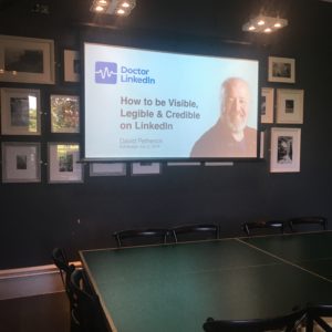 Doctor LinkedIn Presentation 2nd July 2019 Edinburgh